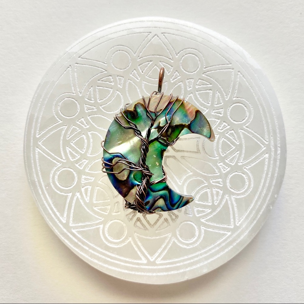 Abalone Moon & “Tree of Life” Pendant
